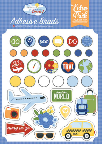 Echo Park Born To Travel Adhesive Brads (BTT425020) Echo Park Born To Travel Adhesive Brads (BTT425020)