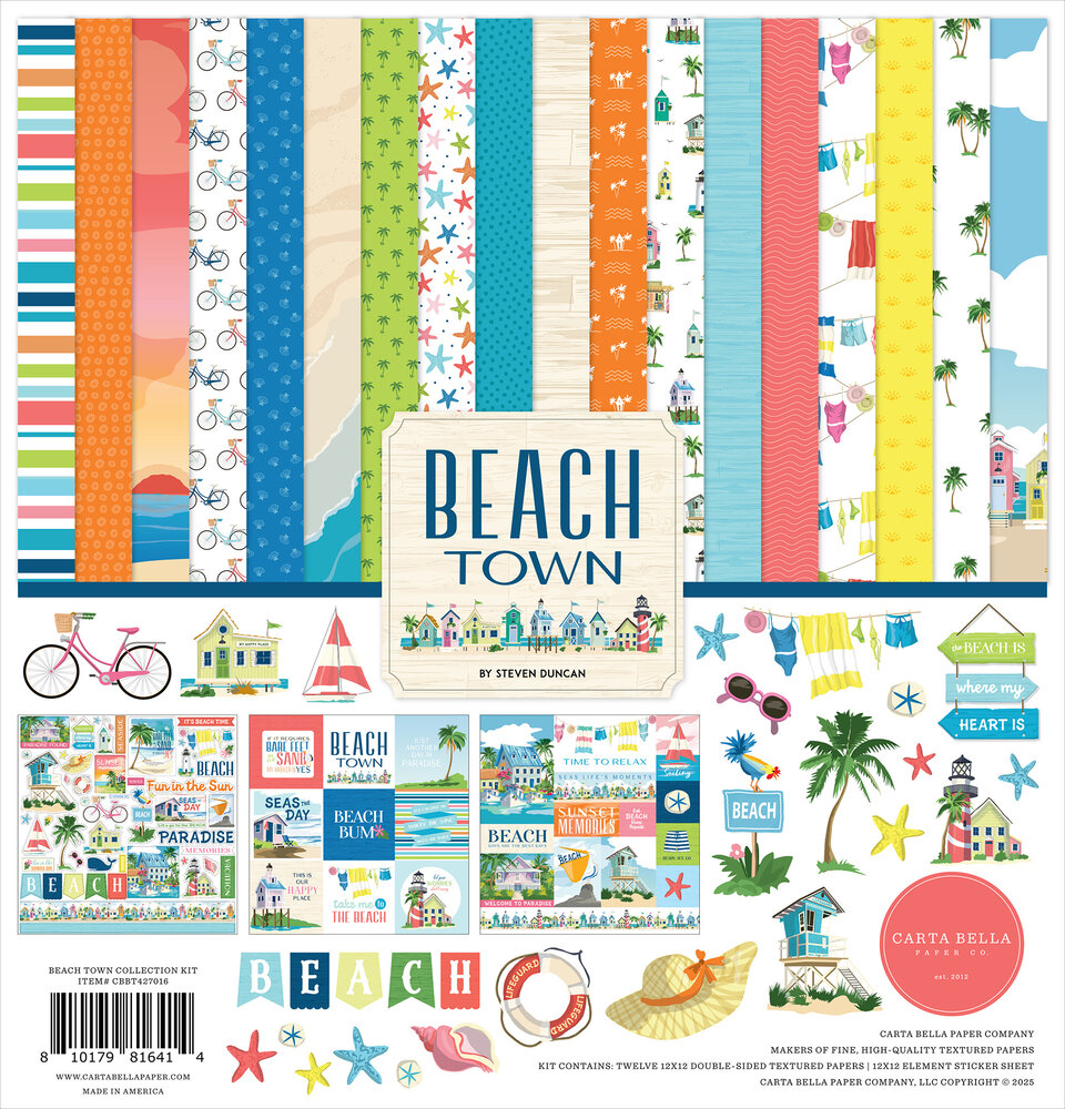 Carta Bella Beach Town 12x12 Inch Collection Kit (CBBT427016)