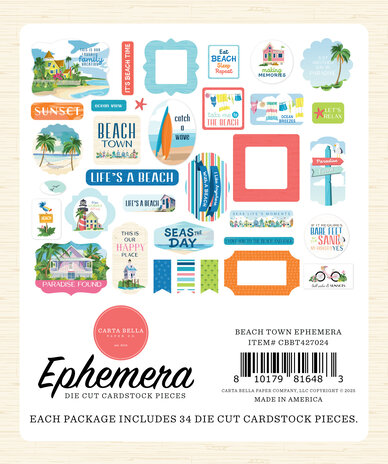 Carta Bella Beach Town Ephemera (CBBT427024) Carta Bella Beach Town Ephemera (CBBT427024)