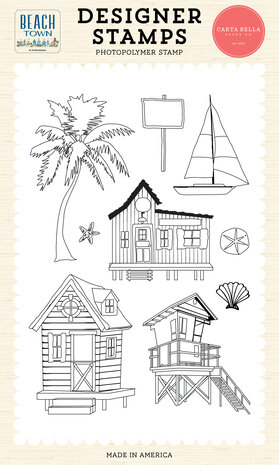 Carta Bella Beach Town Clear Stamps Build Your Beach Front (CBBT427044) Carta Bella Beach Town Clear Stamps Build Your Beach Front (CBBT427044)