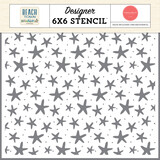Carta Bella Beach Town Stencil Starfish Seas (CBBT427034)