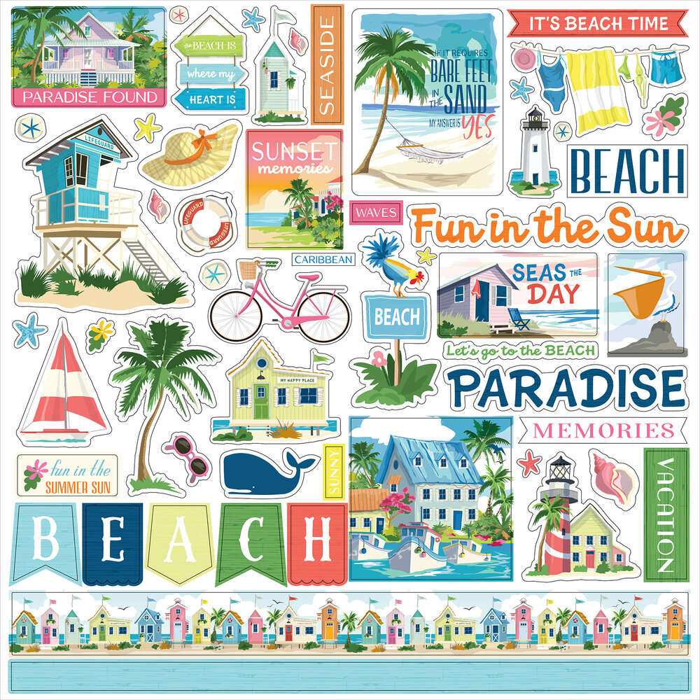 Carta Bella Beach Town 12x12 Inch Element Sticker (CBBT427014) Carta Bella Beach Town 12x12 Inch Element Sticker (CBBT427014)