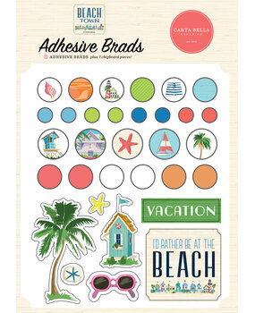 Carta Bella Beach Town Adhesive Brads (CBBT427020) Carta Bella Beach Town Adhesive Brads (CBBT427020)
