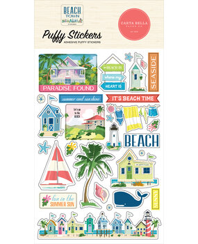 Carta Bella Beach Town Puffy Stickers (CBBT427066) Carta Bella Beach Town Puffy Stickers (CBBT427066)