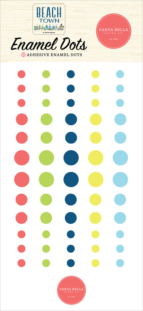 Carta Bella Beach Town Enamel Dots (CBBT427028) Carta Bella Beach Town Enamel Dots (CBBT427028)