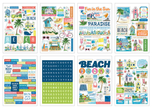 Carta Bella Beach Town Sticker Book (CBBT427029) Carta Bella Beach Town Sticker Book (CBBT427029)