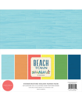 Carta Bella Beach Town 12x12 Inch Coordinating Solids Paper Pad (CBBT427015) Carta Bella Beach Town 12x12 Inch Coordinating Solids Paper Pad (CBBT427015)