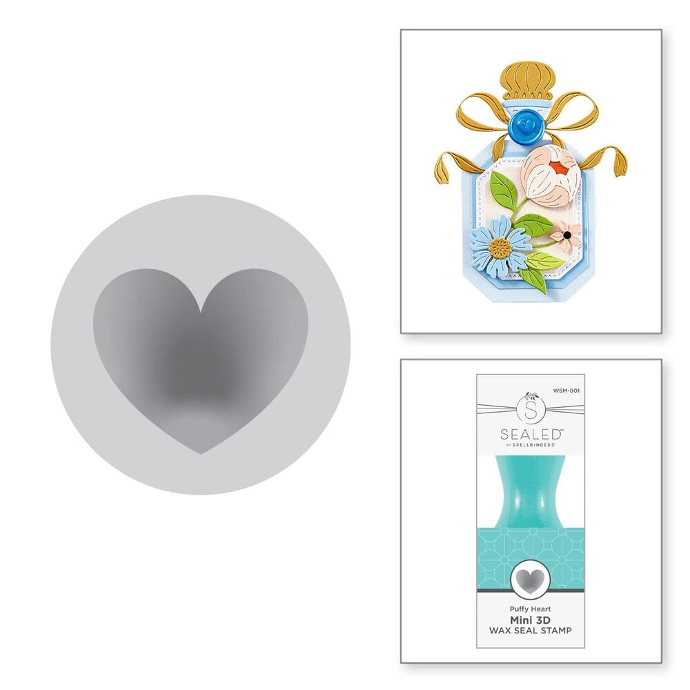 Spellbinders Puffy Heart Mini 3D Wax Seal Stamp (WSM-001)