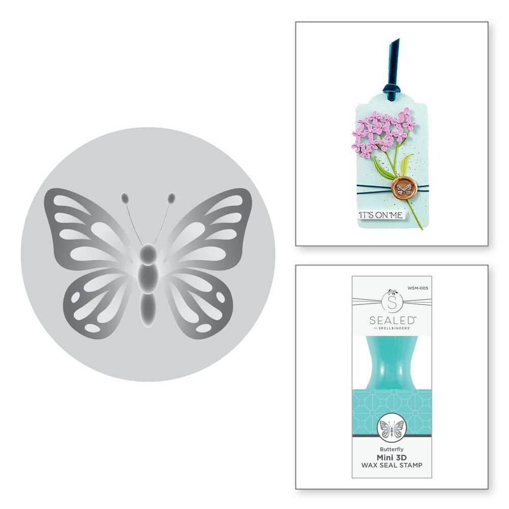 Spellbinders Butterfly Mini 3D Wax Seal Stamp (WSM-005) Spellbinders Butterfly Mini 3D Wax Seal Stamp (WSM-005)
