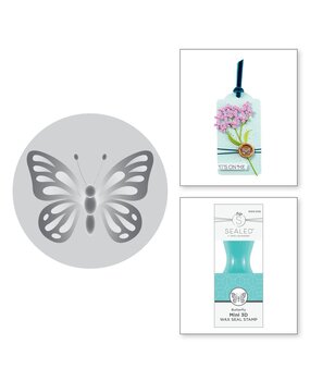 Spellbinders Butterfly Mini 3D Wax Seal Stamp (WSM-005) Spellbinders Butterfly Mini 3D Wax Seal Stamp (WSM-005)