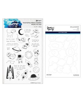 Spellbinders Space Friends Stamp and Die Bundle (BD-0956) Spellbinders Space Friends Stamp and Die Bundle (BD-0956)