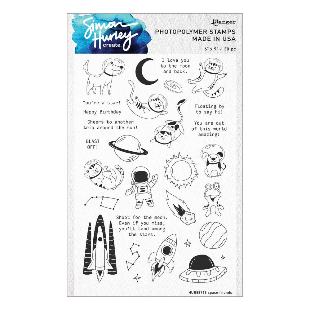 Spellbinders Space Friends Stamp and Die Bundle (BD-0956) Spellbinders Space Friends Stamp and Die Bundle (BD-0956)