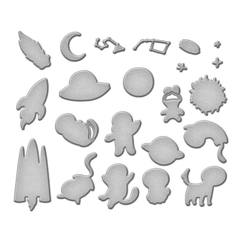 Spellbinders Space Friends Stamp and Die Bundle (BD-0956) Spellbinders Space Friends Stamp and Die Bundle (BD-0956)