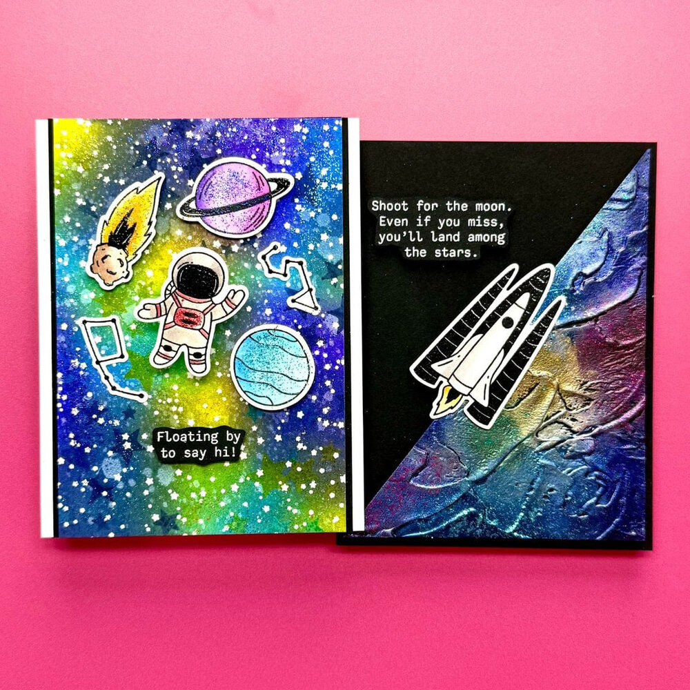 Spellbinders Space Friends Stamp and Die Bundle (BD-0956) Spellbinders Space Friends Stamp and Die Bundle (BD-0956)