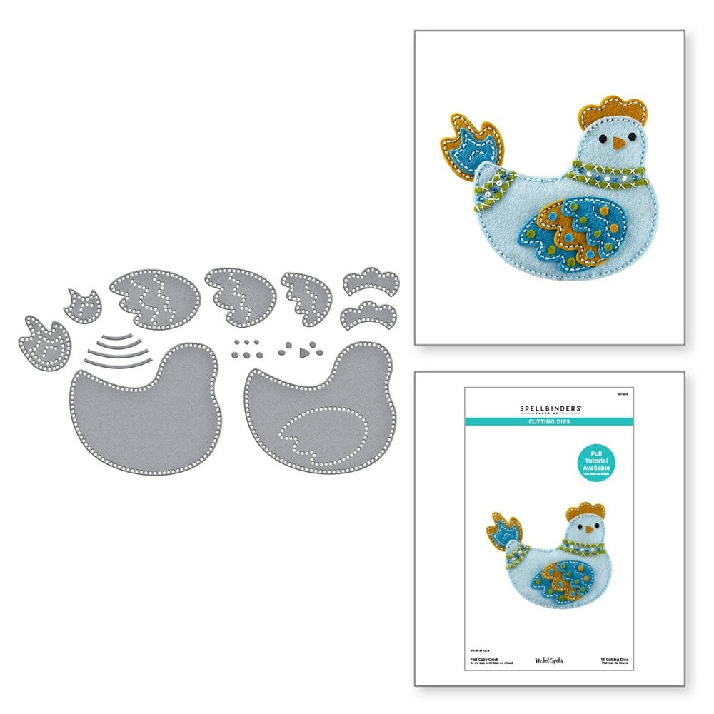 Spellbinders Felt Stitch & Create Felt Cozy Cluck Dies (S7-273)