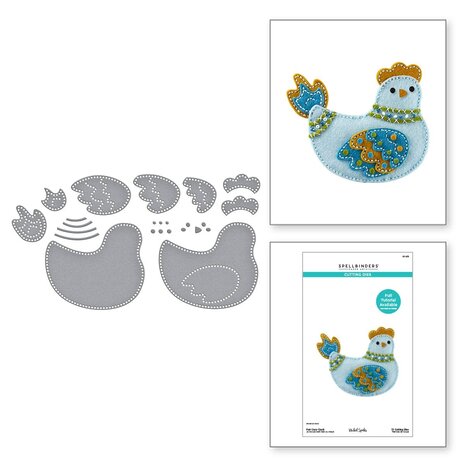 Spellbinders Felt Stitch & Create Felt Cozy Cluck Dies (S7-273)