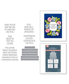 Spellbinders Gorgeous You Flawless Sentiments Press Plate & Die Set (BP-236)