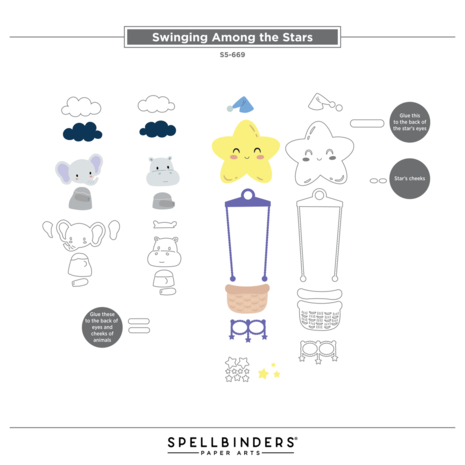 Spellbinders Little Smiles Swinging Among the Stars  Dies (S5-669)