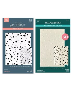 Spellbinders Little Smiles Wishing and Falling Stars 3D Embossing Folder and BetterPress Bundle (BD-0919) Spellbinders Little Smiles Wishing and Falling Stars 3D Embossing Folder and BetterPress Bundle (BD-0919)