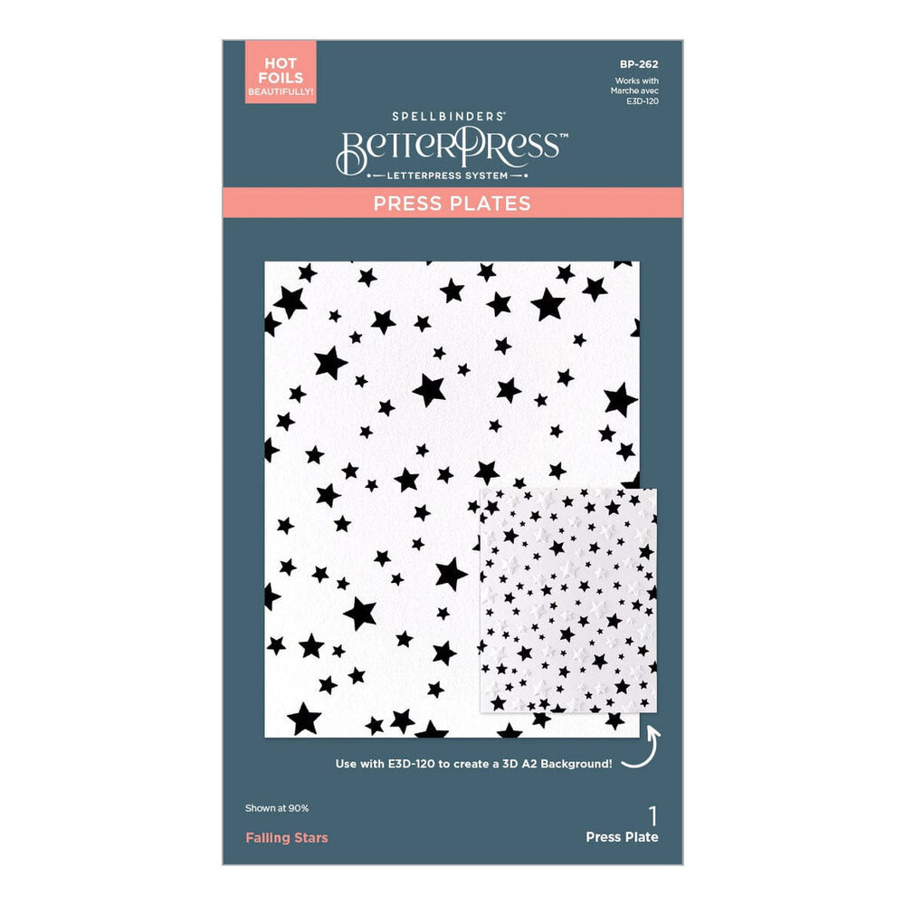 Spellbinders Little Smiles Wishing and Falling Stars 3D Embossing Folder and BetterPress Bundle (BD-0919) Spellbinders Little Smiles Wishing and Falling Stars 3D Embossing Folder and BetterPress Bundle (BD-0919)