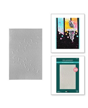 Spellbinders Collaged Birds Soaring 3D Embossing Folder (E3D-123) Spellbinders Collaged Birds Soaring 3D Embossing Folder (E3D-123)