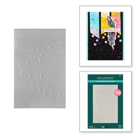 Spellbinders Collaged Birds Soaring 3D Embossing Folder (E3D-123) Spellbinders Collaged Birds Soaring 3D Embossing Folder (E3D-123)