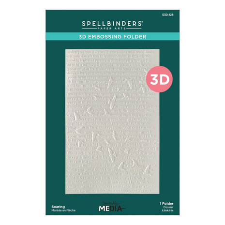 Spellbinders Collaged Birds Soaring 3D Embossing Folder (E3D-123) Spellbinders Collaged Birds Soaring 3D Embossing Folder (E3D-123)