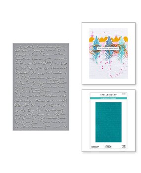 Spellbinders Collaged Birds Scribbled Letter Embossing Folder (SES-065) Spellbinders Collaged Birds Scribbled Letter Embossing Folder (SES-065)