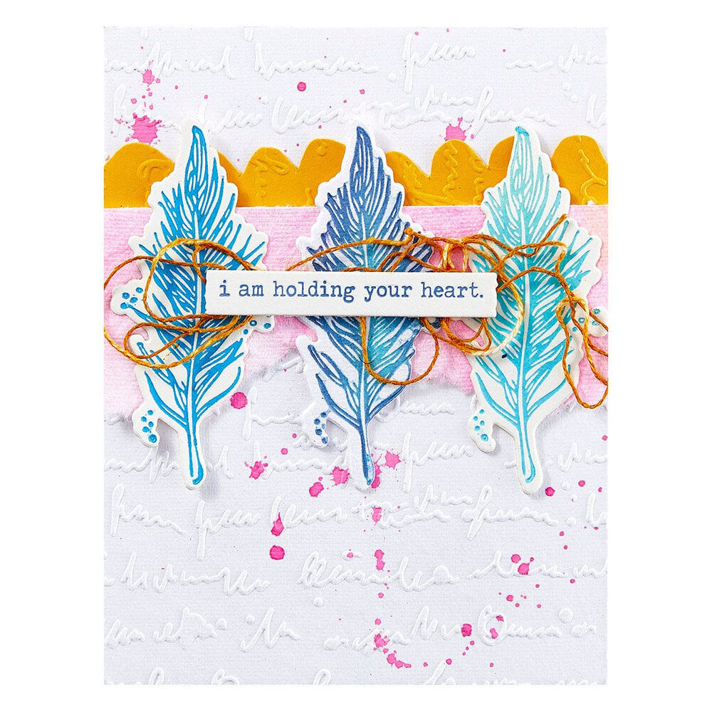 Spellbinders Collaged Birds Scribbled Letter Embossing Folder (SES-065) Spellbinders Collaged Birds Scribbled Letter Embossing Folder (SES-065)