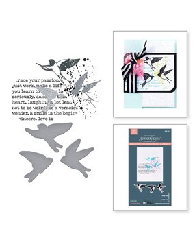 Spellbinders Collaged Birds BetterPress Plates & Die Set (BPR-024) Spellbinders Collaged Birds BetterPress Plates & Die Set (BPR-024)