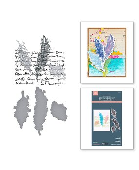 Spellbinders Collaged Birds Feather Dream BetterPress Plates & Die Set (BPR-025)