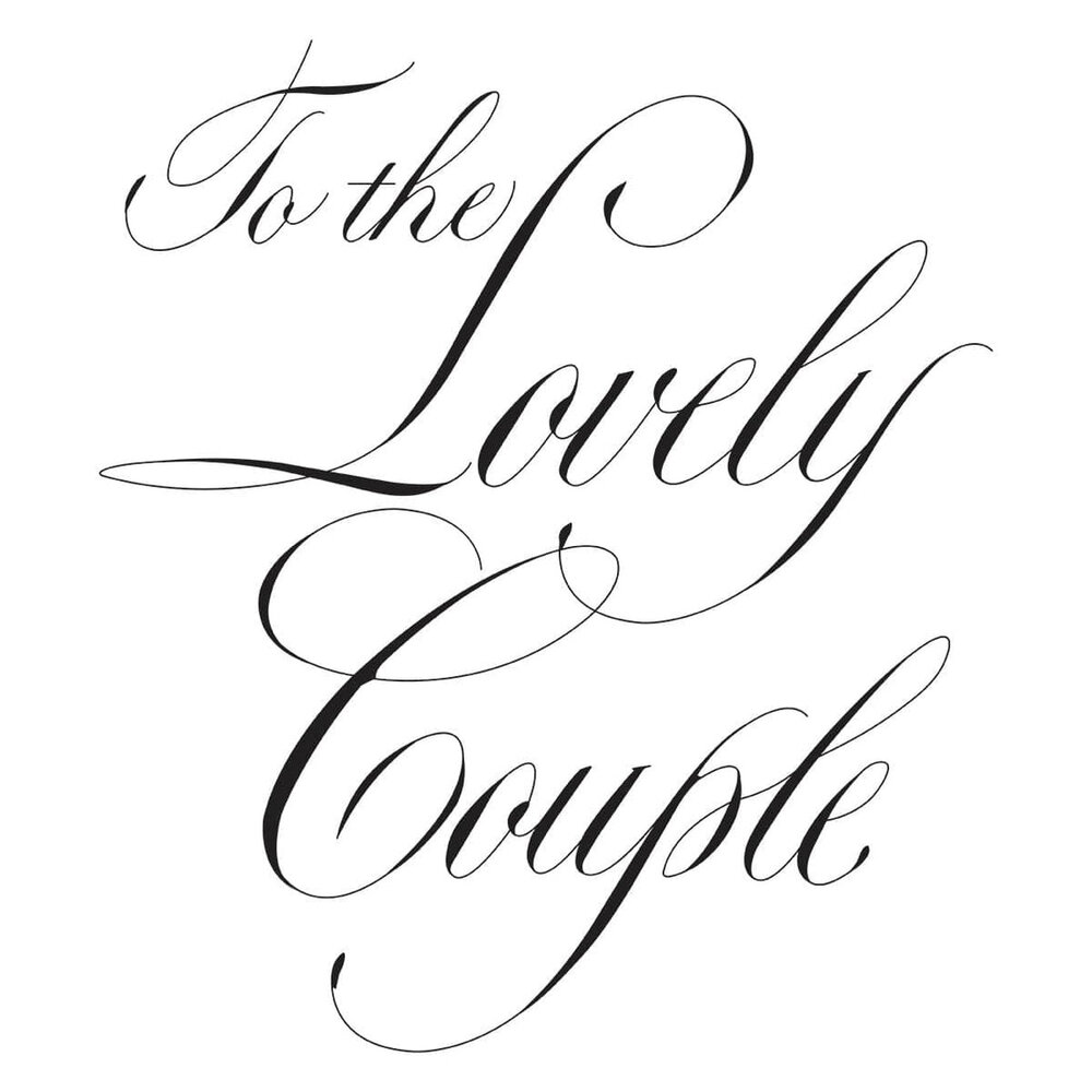 Spellbinders Copperplate On Your Wedding Day To the Lovely Couple BetterPress Plate (BP-282) Spellbinders Copperplate On Your Wedding Day To the Lovely Couple BetterPress Plate (BP-282)