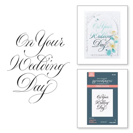 Spellbinders Copperplate On Your Wedding Day BetterPress Plate (BP-283) Spellbinders Copperplate On Your Wedding Day BetterPress Plate (BP-283)