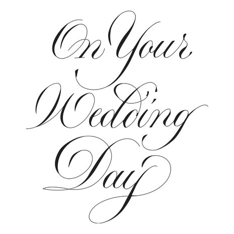 Spellbinders Copperplate On Your Wedding Day BetterPress Plate (BP-283) Spellbinders Copperplate On Your Wedding Day BetterPress Plate (BP-283)