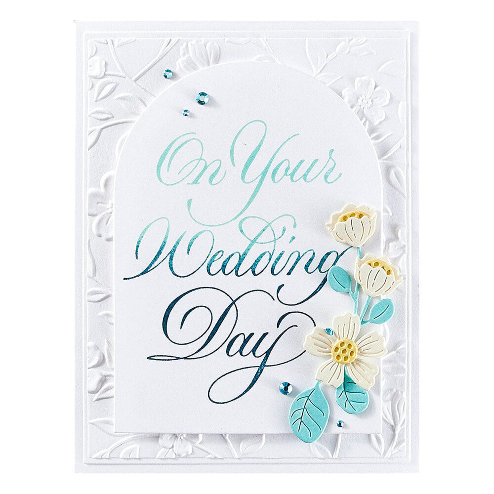Spellbinders Copperplate On Your Wedding Day BetterPress Plate (BP-283) Spellbinders Copperplate On Your Wedding Day BetterPress Plate (BP-283)