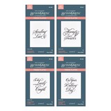 Spellbinders Copperplate On Your Wedding Day Sentiments BetterPress Plates Bundle (BD-0935)