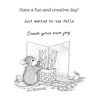 Spellbinders House-Mouse Designs Creative Day Cling Rubber Stamp (RSC-049) Spellbinders House-Mouse Designs Creative Day Cling Rubber Stamp (RSC-049)