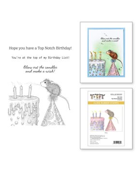 Spellbinders House-Mouse Designs Top Notch Birthday Cling Rubber Stamp (RSC-050) Spellbinders House-Mouse Designs Top Notch Birthday Cling Rubber Stamp (RSC-050)