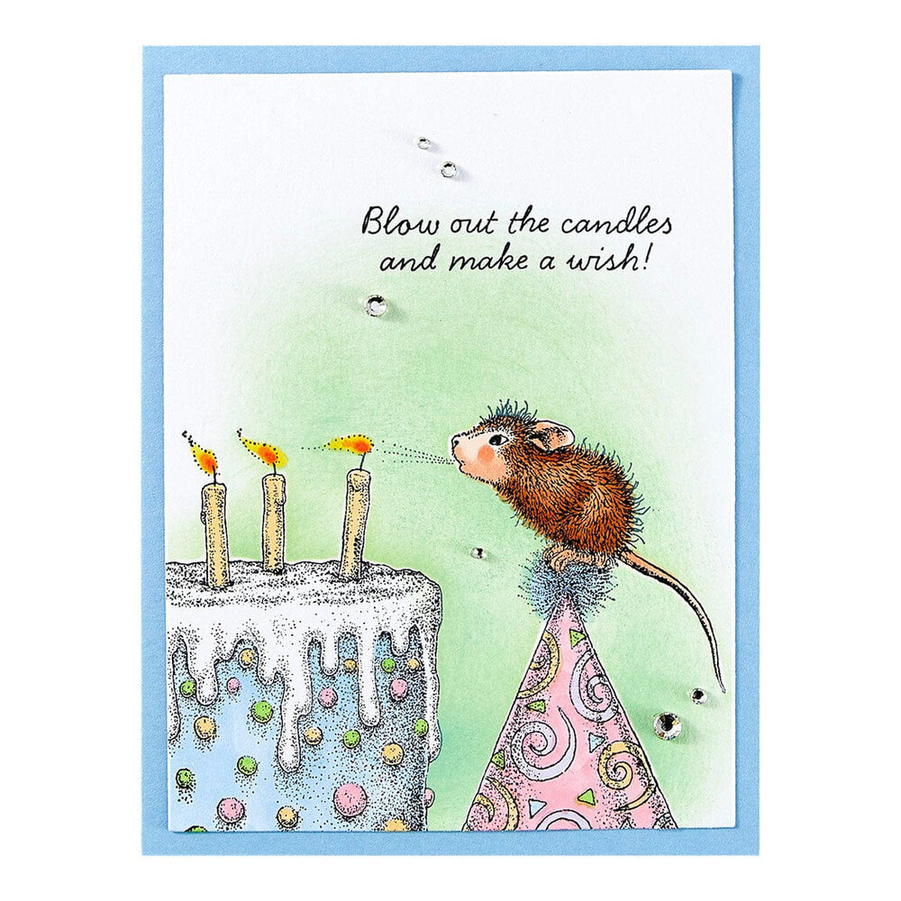 Spellbinders House-Mouse Designs Top Notch Birthday Cling Rubber Stamp (RSC-050) Spellbinders House-Mouse Designs Top Notch Birthday Cling Rubber Stamp (RSC-050)