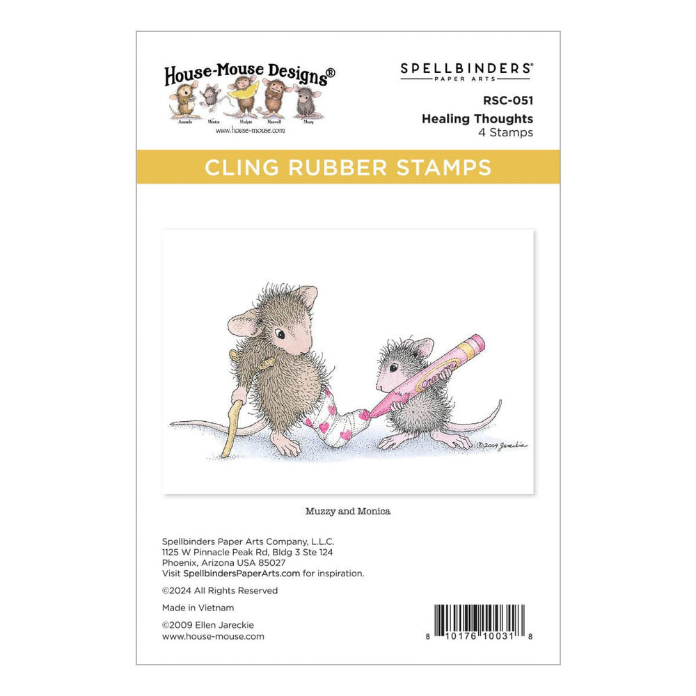Spellbinders House-Mouse Designs Healing Thoughts Cling Rubber Stamp (RSC-051)