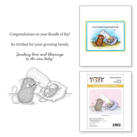 Spellbinders House-Mouse Designs Bundle of Joy Cling Rubber Stamp (RSC-052) Spellbinders House-Mouse Designs Bundle of Joy Cling Rubber Stamp (RSC-052)
