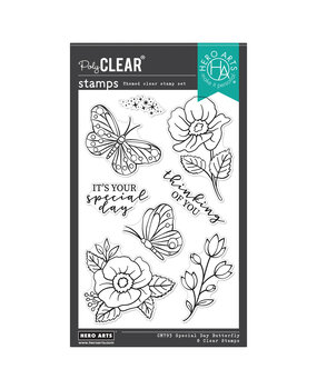 Hero Arts Spring Whimsy Special Day Butterfly Clear Stamp Set (CM793) Hero Arts Spring Whimsy Special Day Butterfly Clear Stamp Set (CM793)