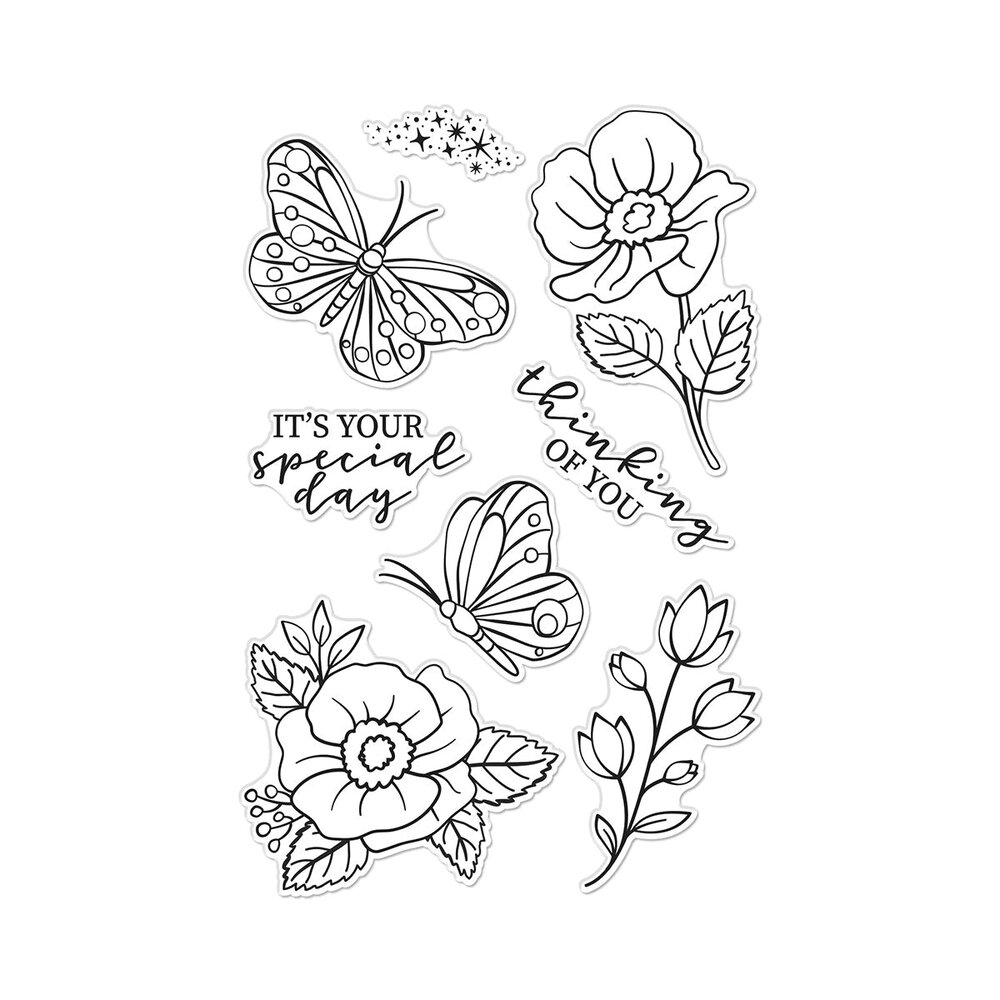 Hero Arts Spring Whimsy Special Day Butterfly Clear Stamp Set (CM793) Hero Arts Spring Whimsy Special Day Butterfly Clear Stamp Set (CM793)