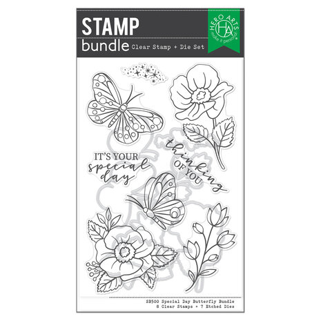 Hero Arts Spring Whimsy Special Day Butterfly Clear Stamps & Dies (SB500) Hero Arts Spring Whimsy Special Day Butterfly Clear Stamps & Dies (SB500)