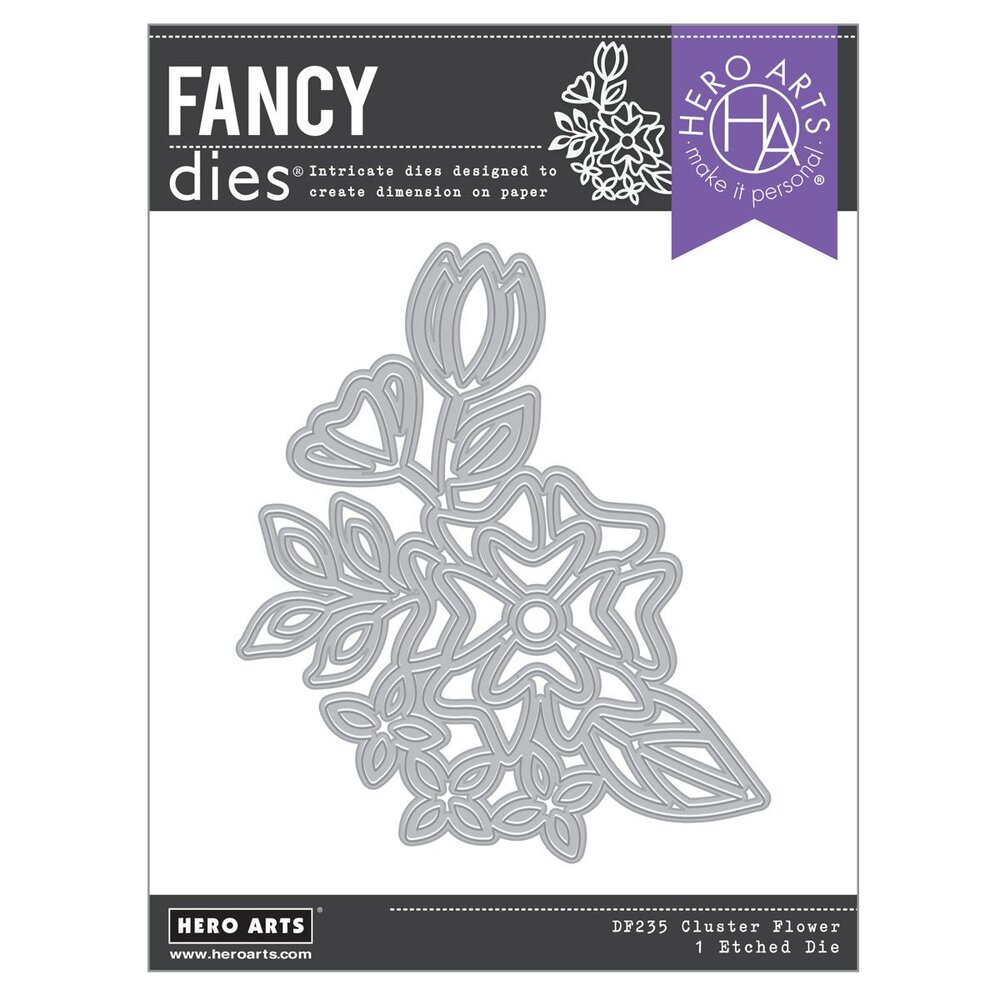 Hero Arts Blossoms & Birdsong Cluster Flower Fancy Dies (DF235)