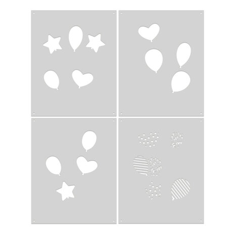 Hero Arts Let's Celebrate Balloons Color Layering Stencil (SA299)