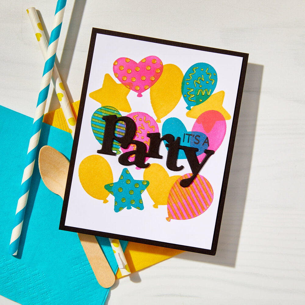 Hero Arts Let's Celebrate Balloons Color Layering Stencil (SA299)