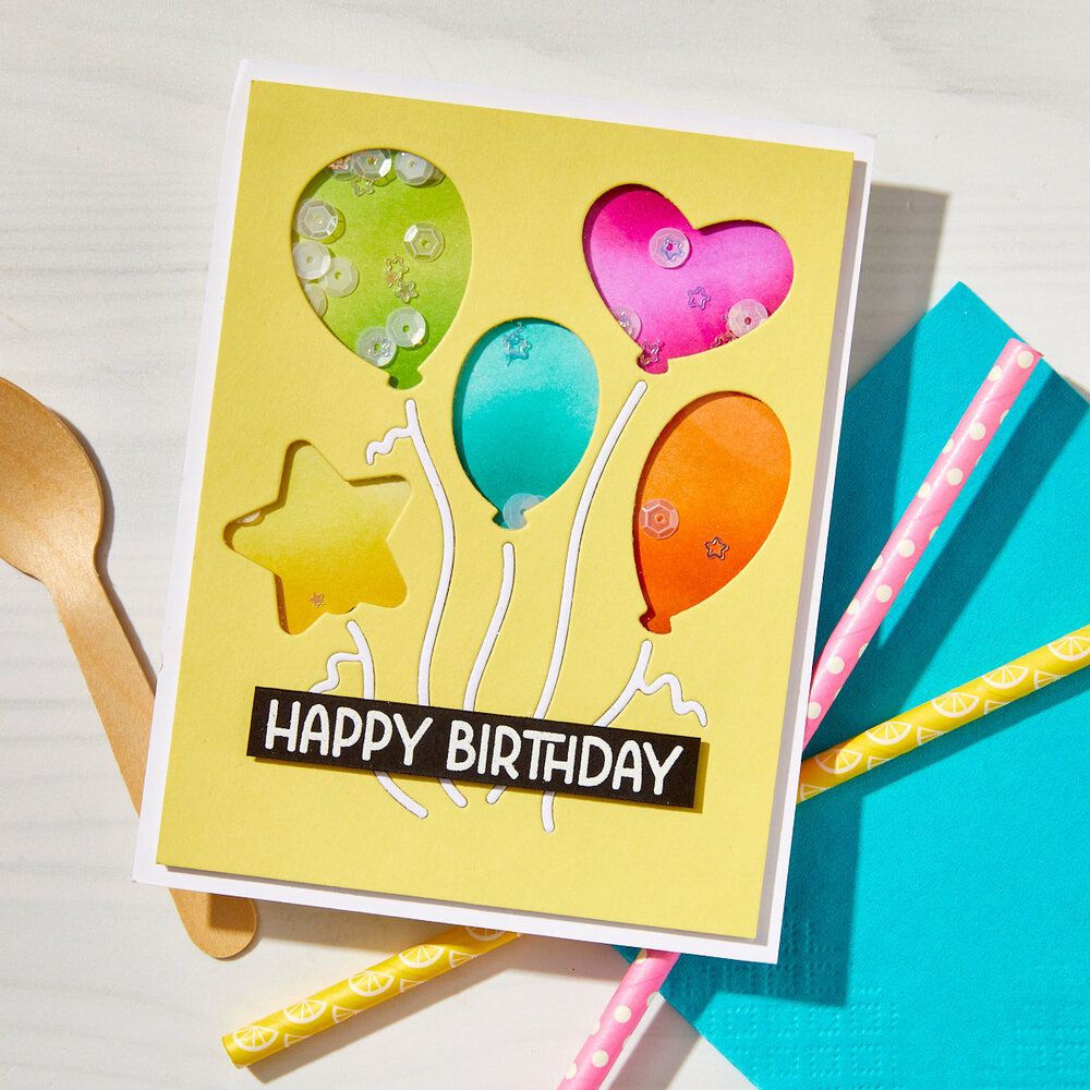 Hero Arts Let's Celebrate Balloons Cover Plate Fancy Dies (DF241) Hero Arts Let's Celebrate Balloons Cover Plate Fancy Dies (DF241)