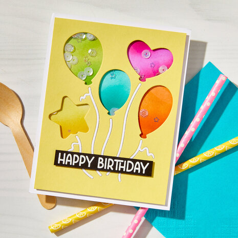 Hero Arts Let's Celebrate Balloons Cover Plate Fancy Dies (DF241) Hero Arts Let's Celebrate Balloons Cover Plate Fancy Dies (DF241)