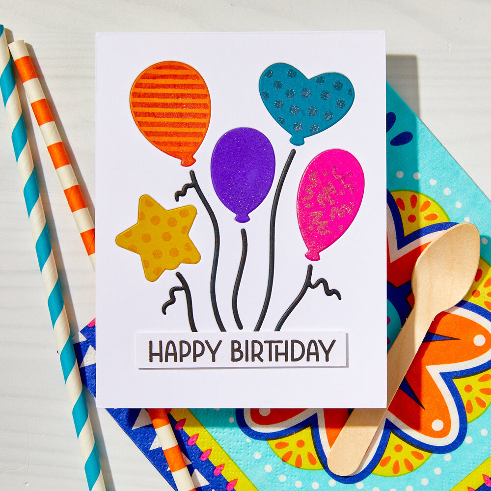 Hero Arts Let's Celebrate Balloons Cover Plate Fancy Dies (DF241) Hero Arts Let's Celebrate Balloons Cover Plate Fancy Dies (DF241)